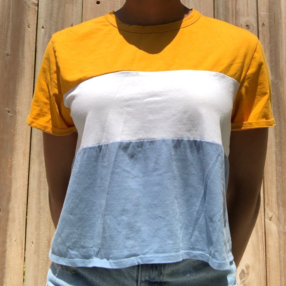 color blocked tee
